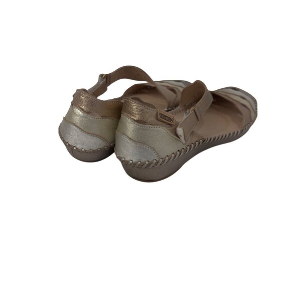 Pikolinos Womens Gold Metallic Multicolor Leather Mary Jane Sandals Size 39 - Picture 12 of 15